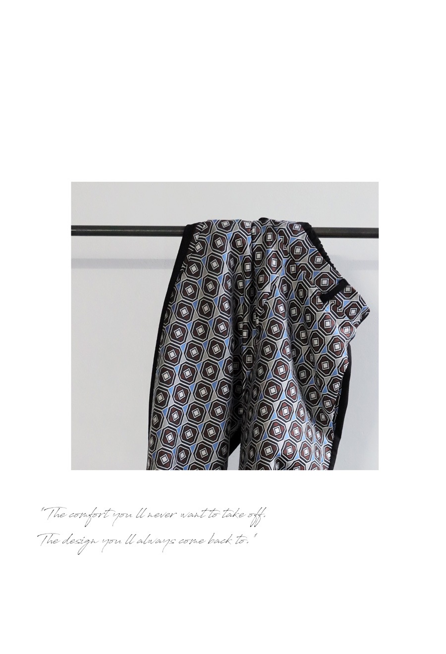 幾何学柄 切替イージーパンツ レディース ボトムス 送料無料・メール便