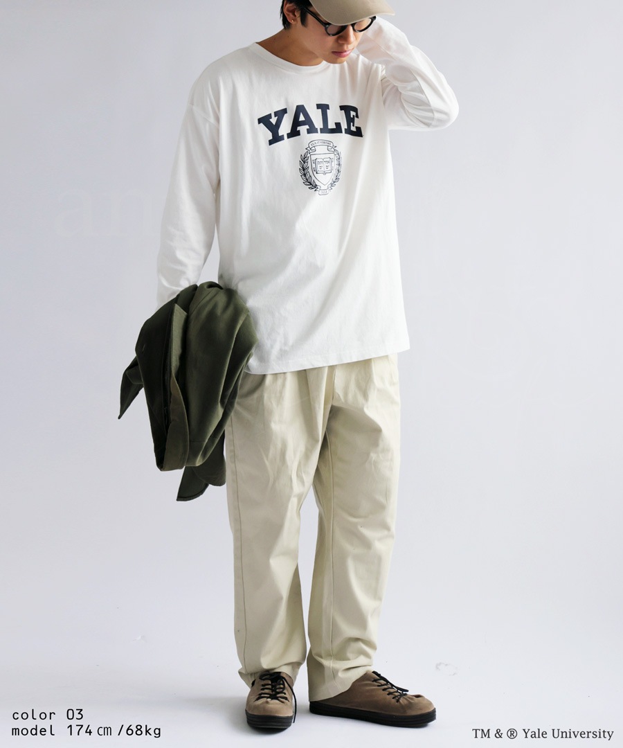 別注 YALE カレッジロゴ ロンT メンズ 送料無料・再販。・(100