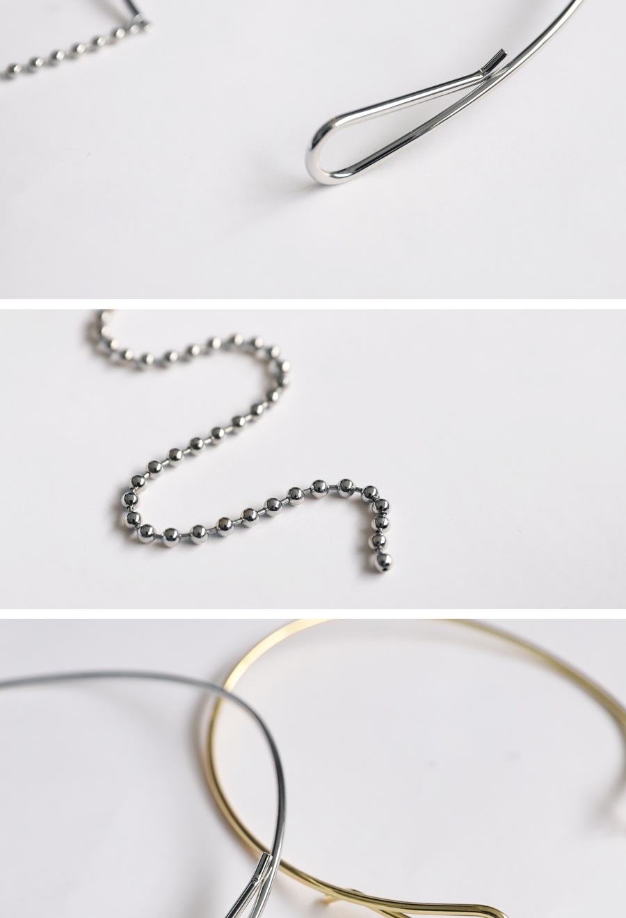 アクセ送料無料 チェーンワイヤーネックレス レディース・(80)メール便