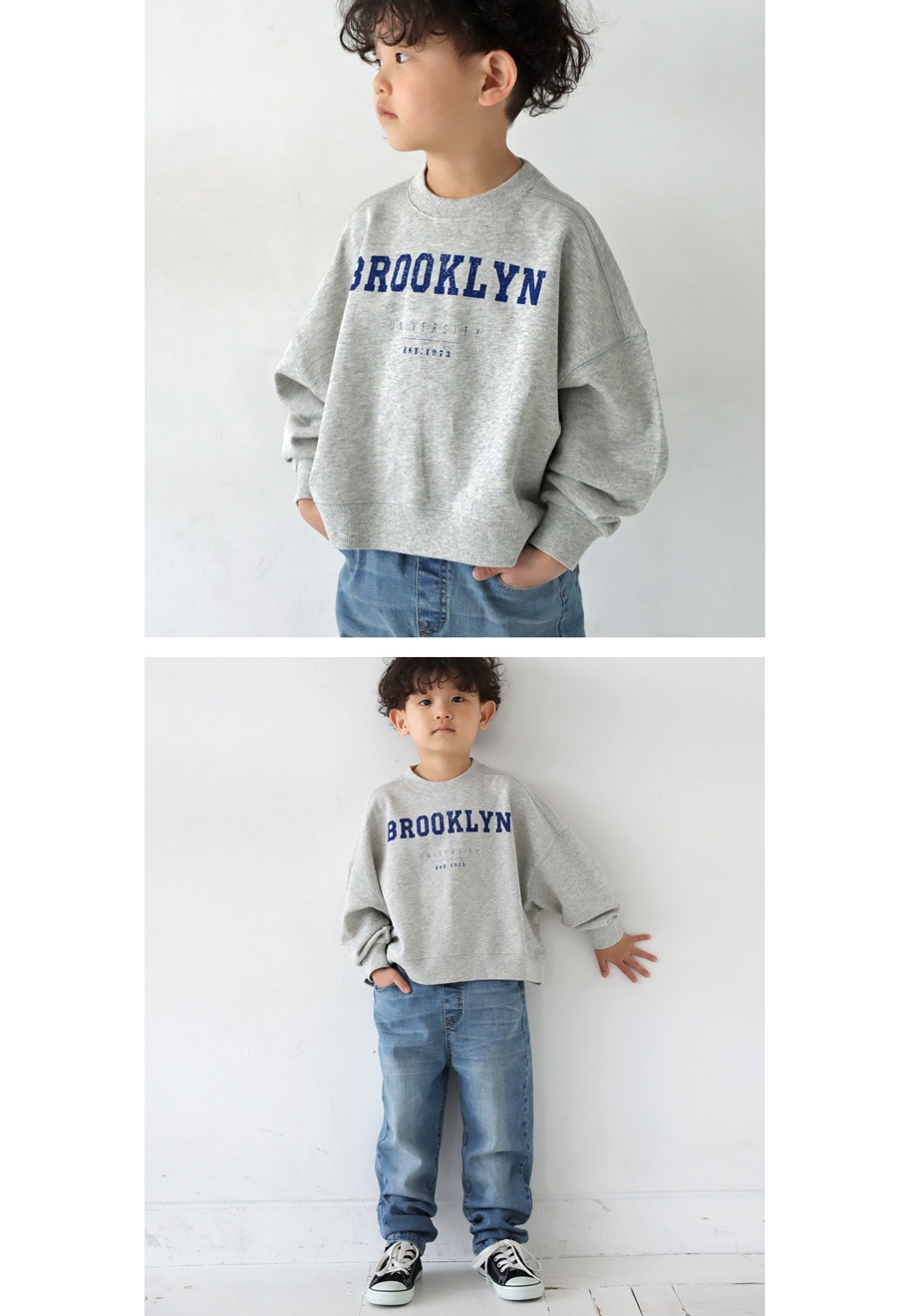 ロゴトレーナー キッズ 子供服 セットアップ トップス 長袖