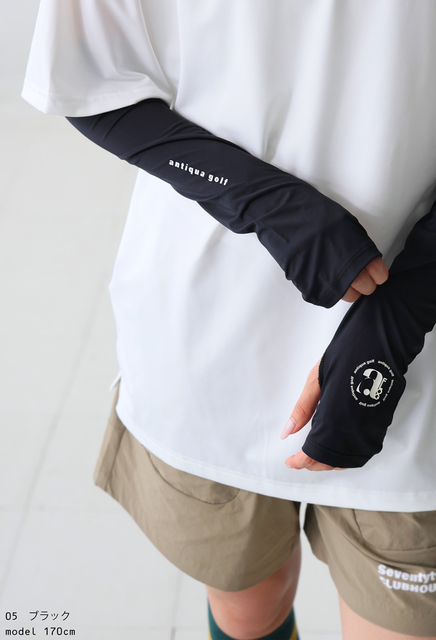 UNITED ARROWS アームカバー 新品未使用 ANTIQUA GOLF アームカバー メンズ UV手袋・再再販。(50)メール