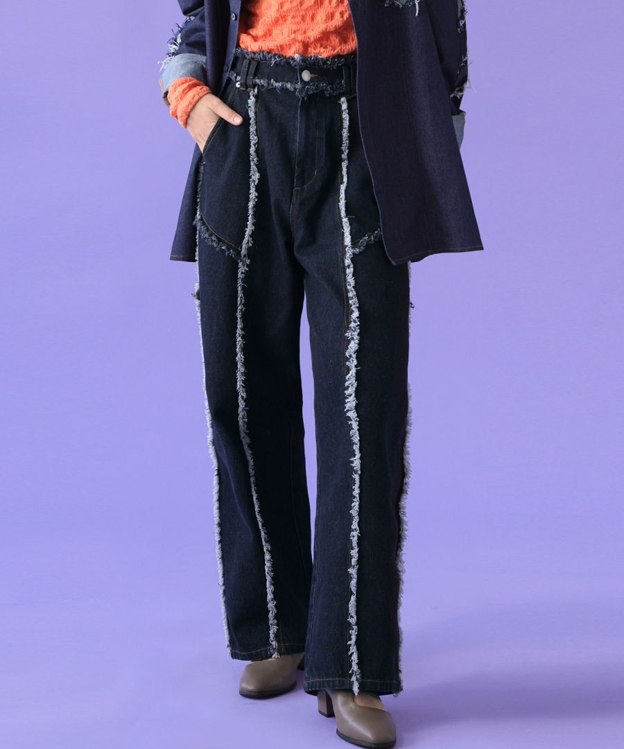 【美品✨ビブパンツ✨レディース L】ESTIVO ナイロン デニム パンツ 美品✨ビブパンツ✨レディース L】ESTIVO ナイロン デニム