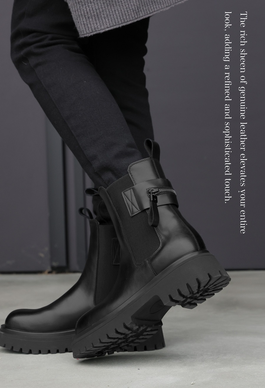 本革 サイドゴア ショートブーツ レディース 厚底 送料無料・再入荷