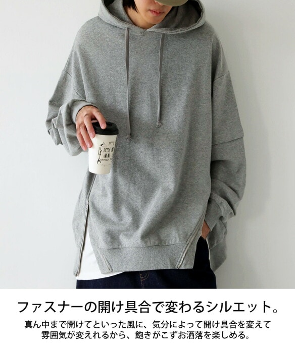 ジップデザインパーカー パーカー メンズ トップス 送料無料・再再販