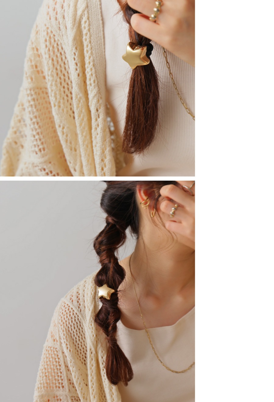 アクセ送料無料 ヘアゴム レディース ヘアアクセ 星 スター モチーフ