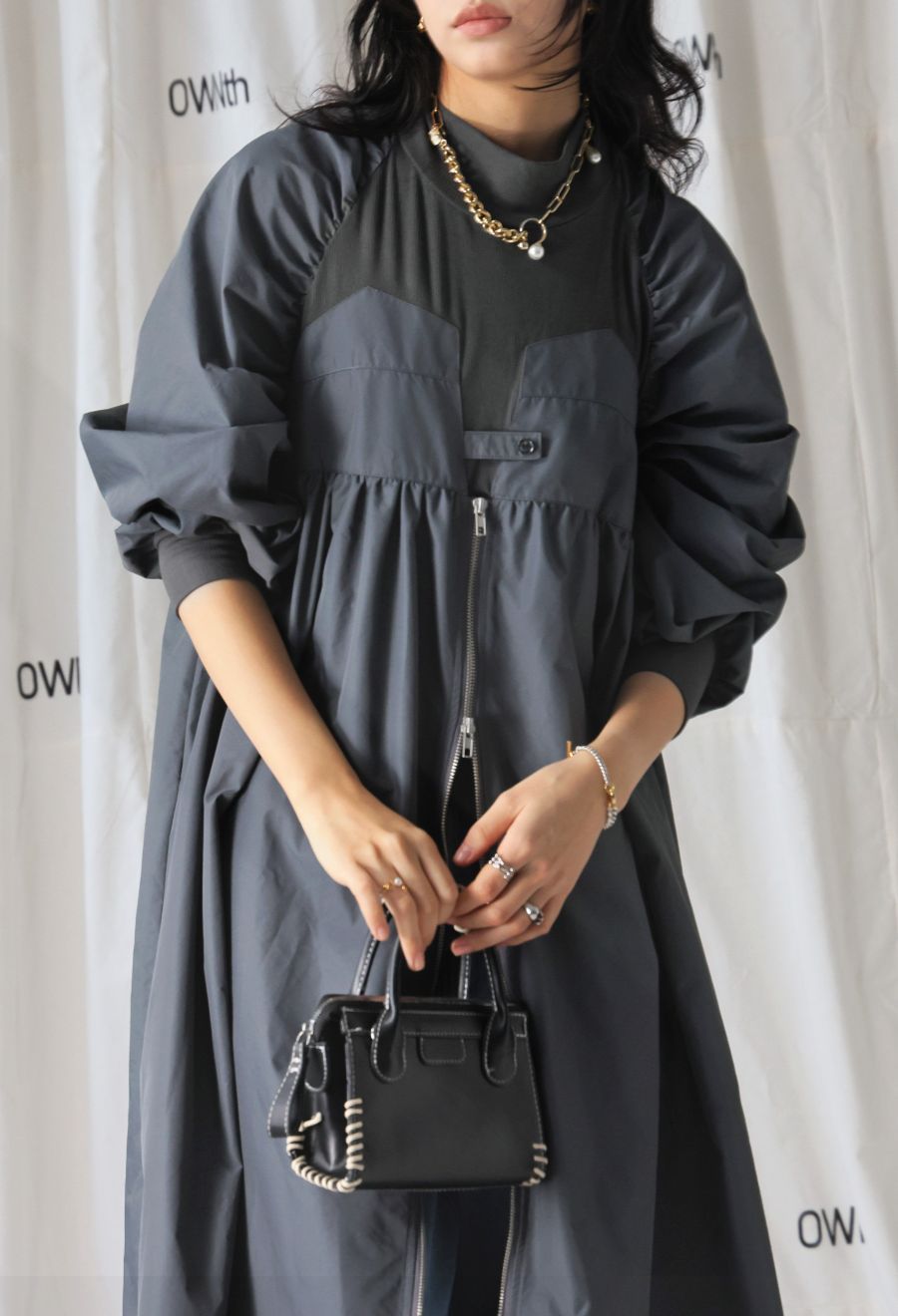 ジェラートピケ　ギャザースリーブワンピース　タグ付き新品未使用品 gelato pique（ジェラートピケ）の「【ミュシャ】ギャザー