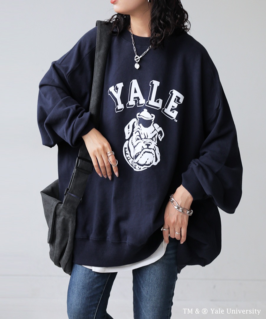 別注 YALE カレッジロゴ 裏毛プルオーバー レディース 送料無料