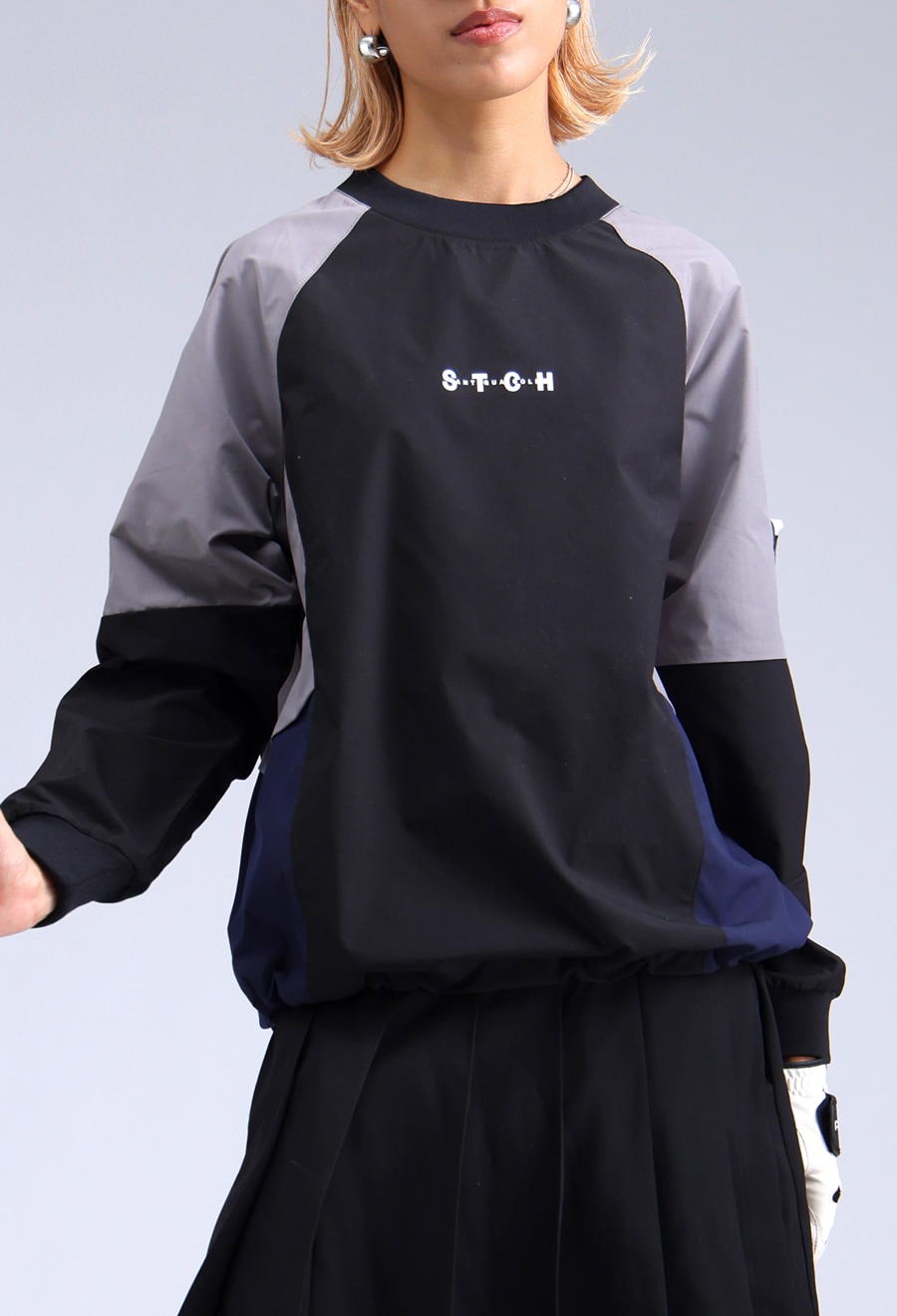 ANTIQUA GOLF×STCH 配色プルオーバー 送料無料・(100)メール便可