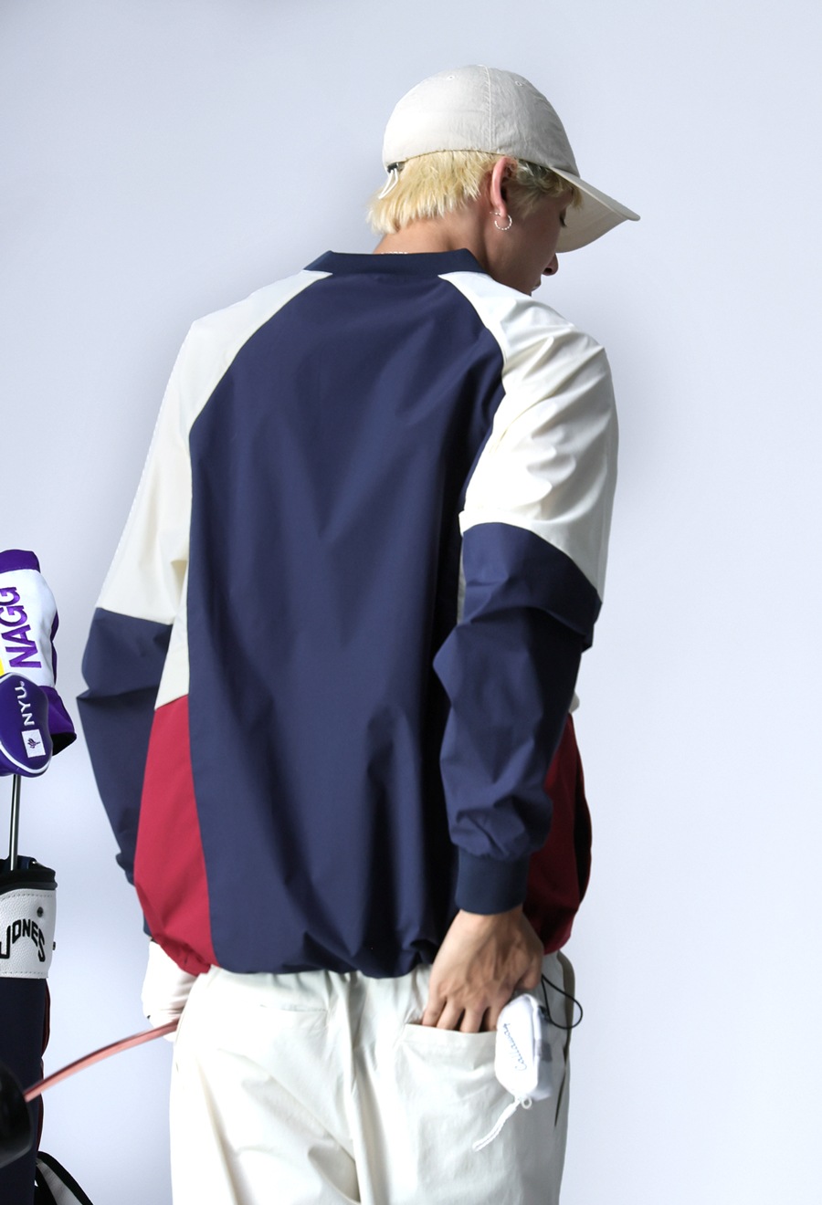 ANTIQUA GOLF×STCH 配色プルオーバー 送料無料・(100)メール便可