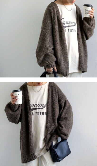 ブークレニット カーディガン レディース トップス 送料無料・メール便