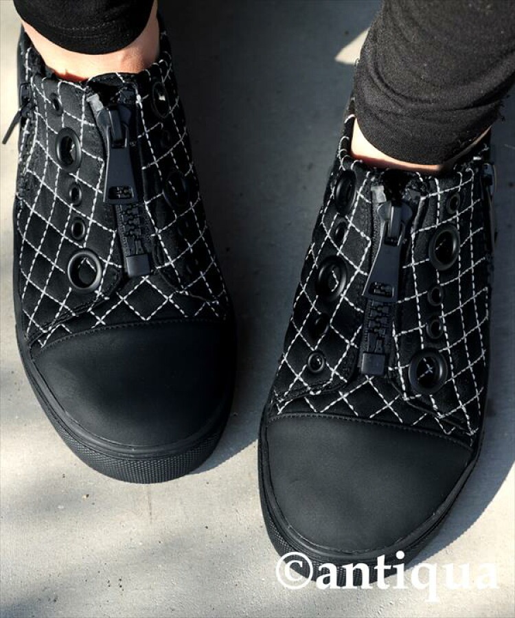 関税無_洗練の足元_CHANEL_スニーカー_ブルー_シルバー BIGサマーセール40%OFF!11日10時迄 ジップアップスニーカー