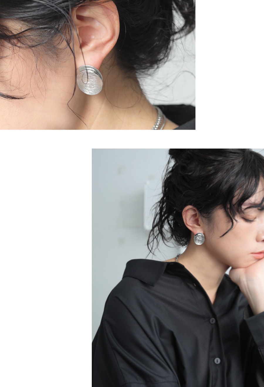 アクセ送料無料 サークルプレートイヤリング イヤリング レディース