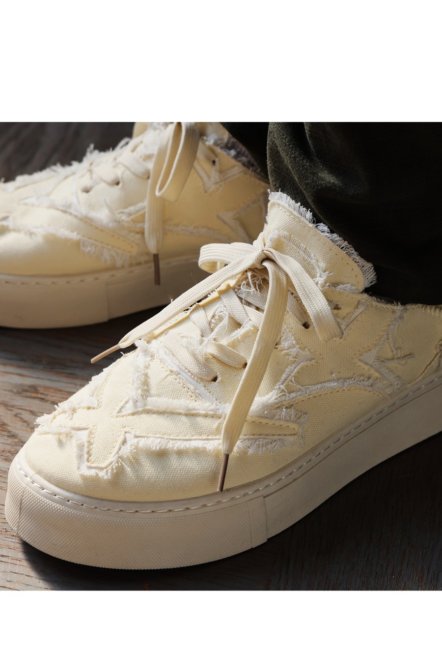 【めんた様オーダーページ】 ダメージスニーカー メンズ 厚底 フリンジ 個性派 送料無料