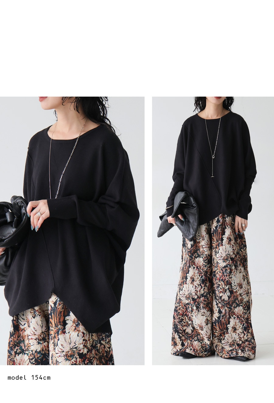 変形 デザインニット レディース 長袖 アシメライン 送料無料・メール