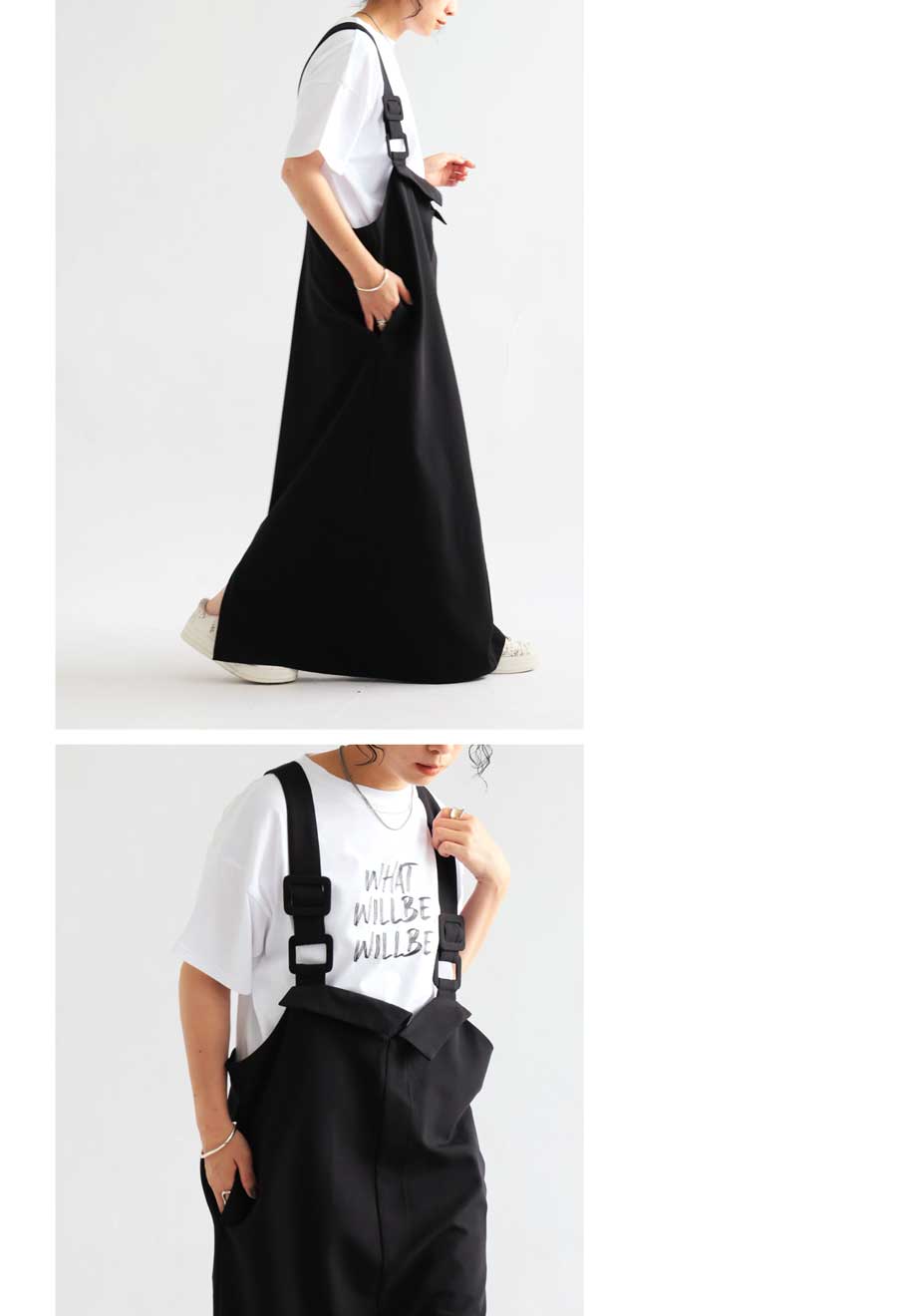 サロペットワンピース ワンピース レディース ロング 送料無料