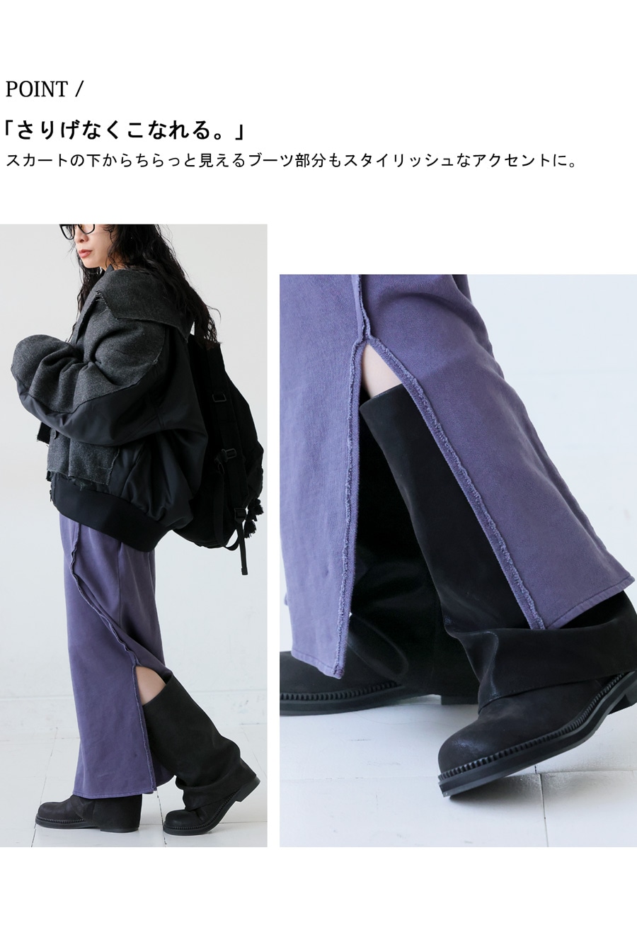 折り返し風デザイン ロングブーツ レディース 靴 クツ 送料無料