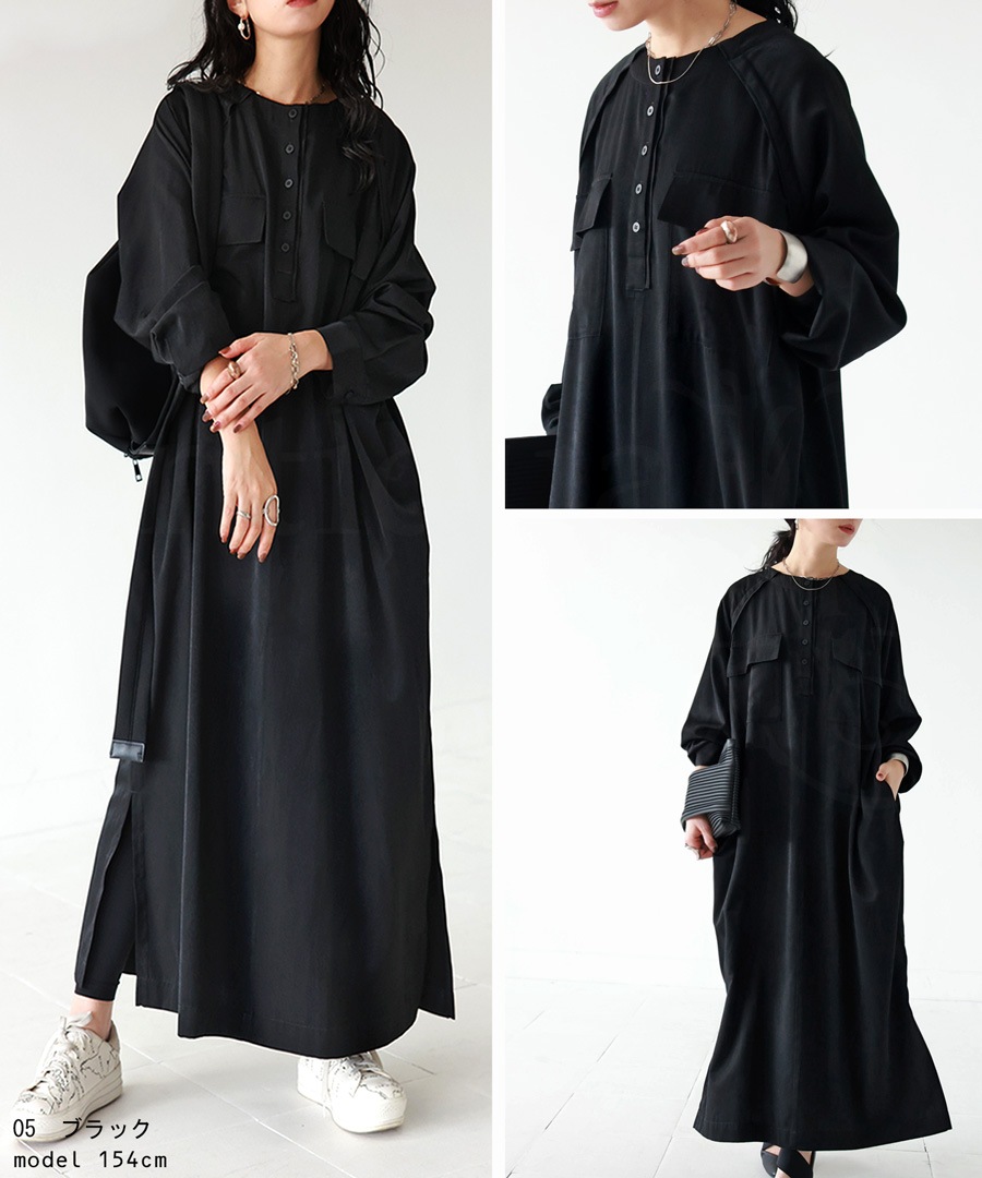 ビッグポケットワンピース ワンピース レディース 送料無料・(80