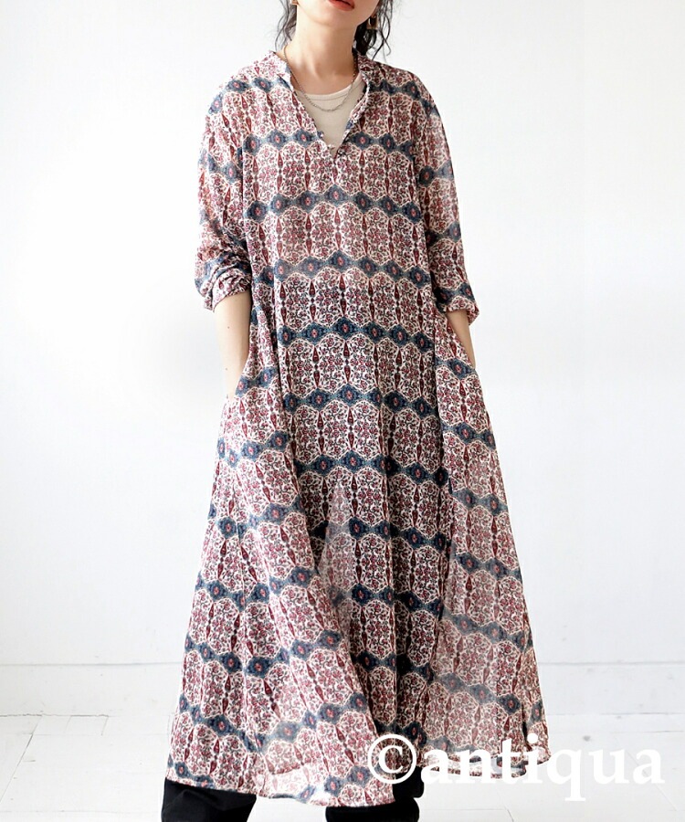 極美品　FAVORI ベロア花柄　シアー　ワンピース 秋冬アイテム最大半額！3日20時～6日10時 ペイズリー花柄