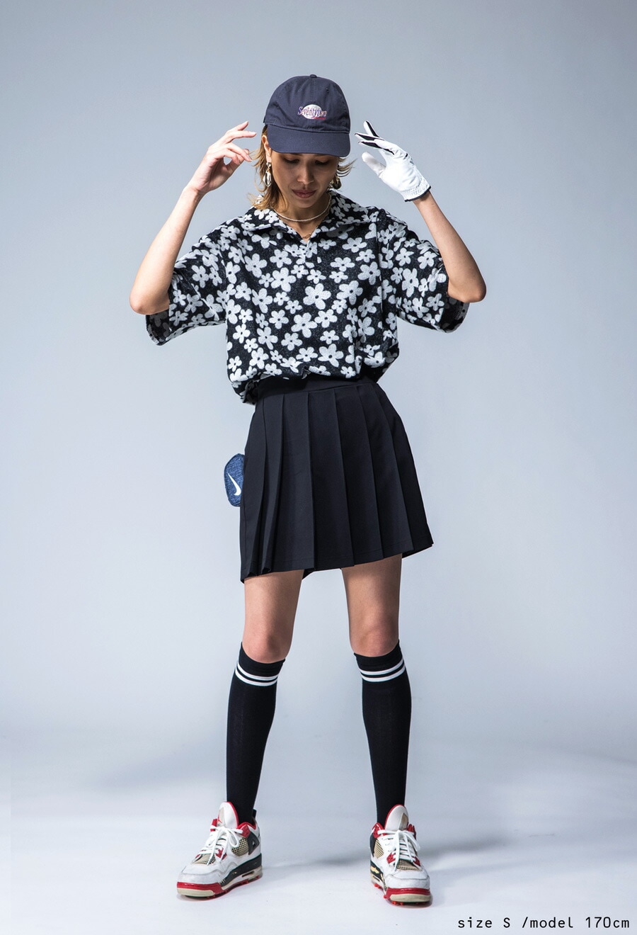ANTIQUA GOLF×STCH 花柄 開襟トップス メンズ 送料無料・6月18日