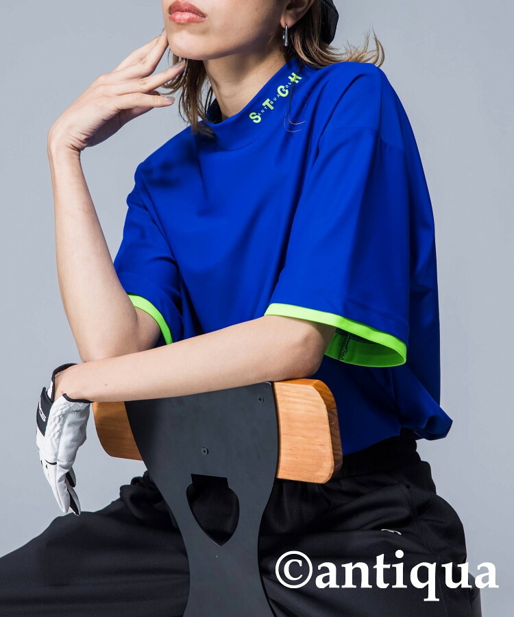 ANTIQUA GOLF×STCH ハイネックTシャツ レディース 送料無料・再
