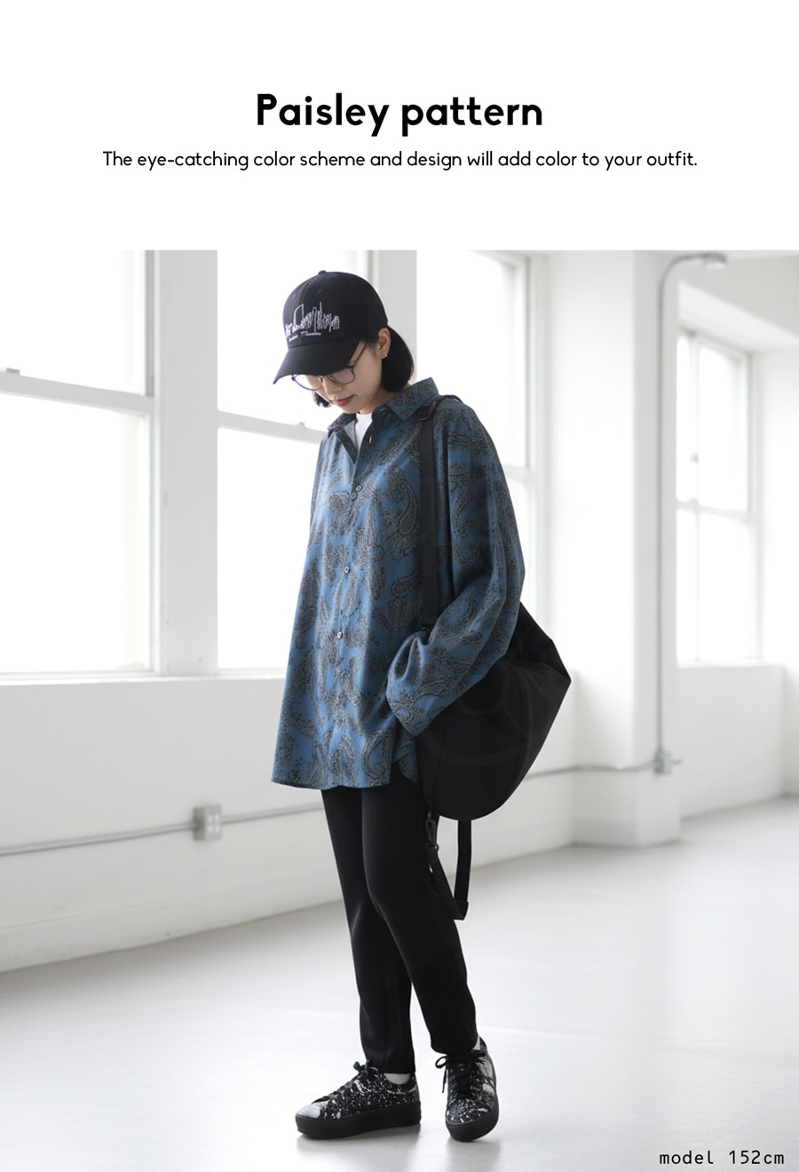 タグ付き未使用♡ L'UNE ペイズリー柄 長袖ブラウス サイズフリー プリーツ ペイズリー柄 シャツ レディース 長袖 トップス 送料無料・再入荷 (80