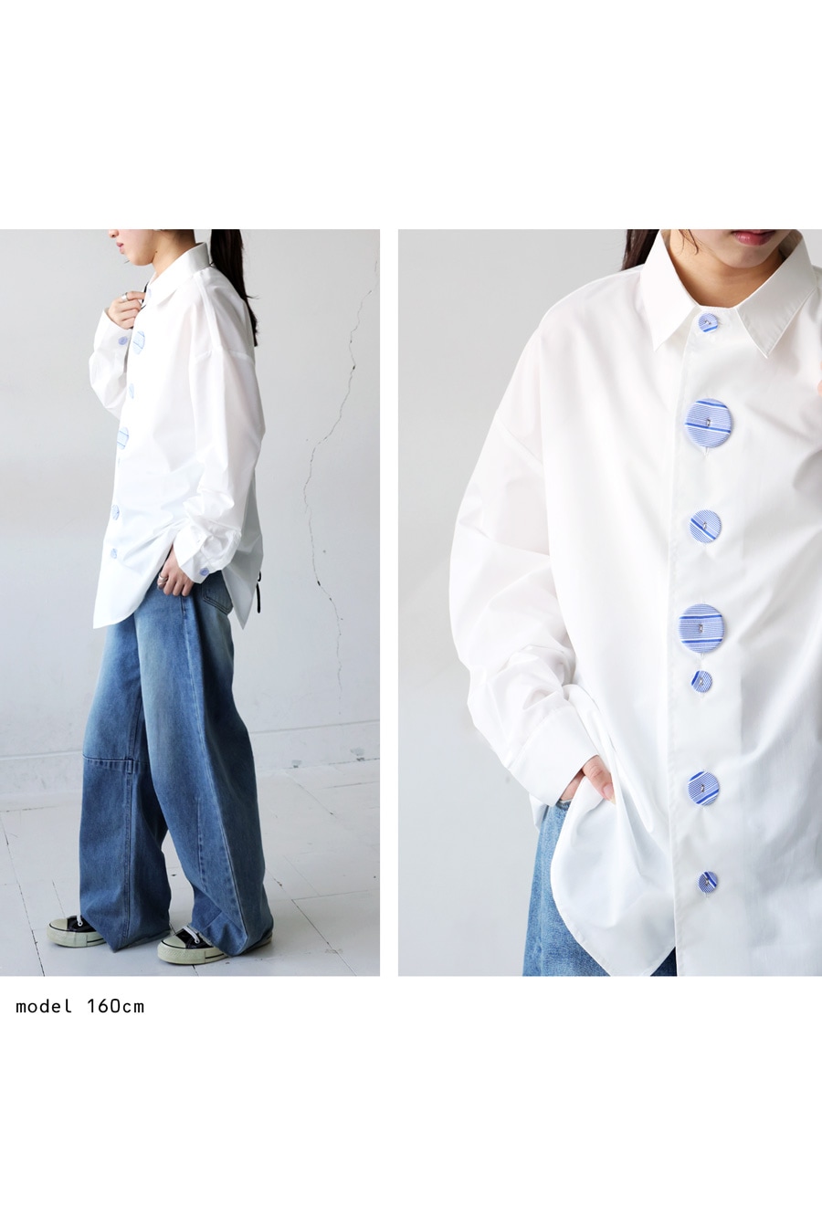 ボタンデザイン シャツ レディース 羽織り 長袖 送料無料・(80)メール