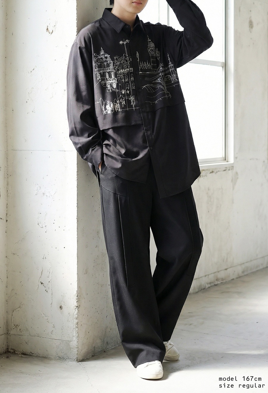 早割10％OFF！23日10時迄【予約：1月下旬納期】アシンメトリー シャツ