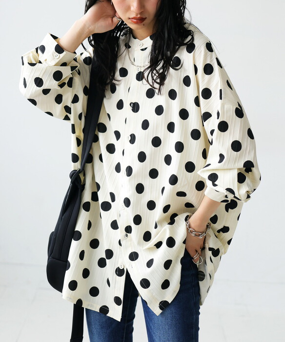 The Guilty Parties ドット柄シャツ ワコマリア】ドット柄 水玉（The Guilty Parties）Lサイズ