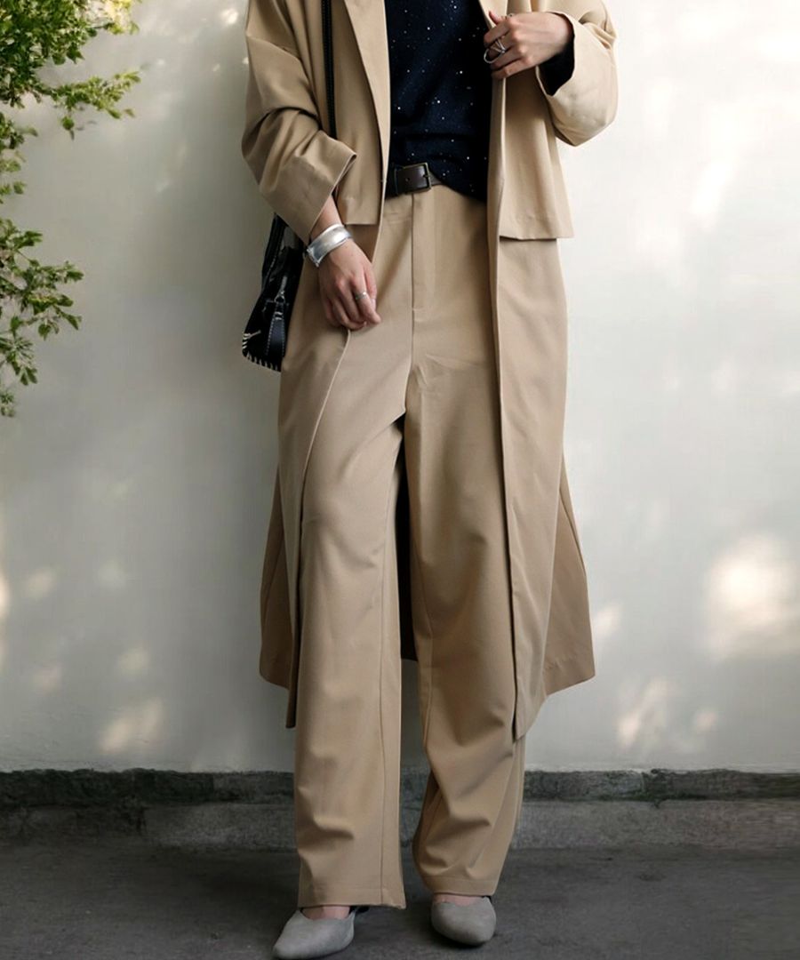 ワイドストレートパンツ パンツ レディース ボトムス 送料無料・(500