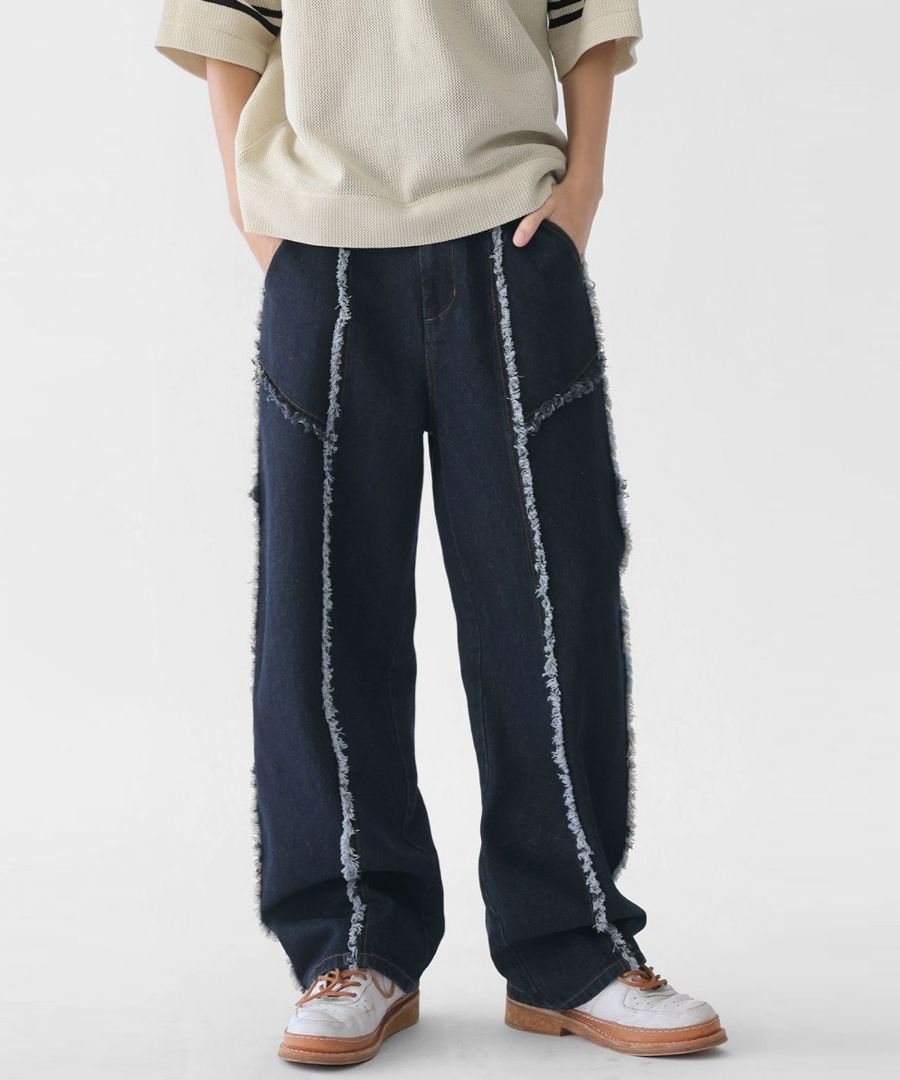 フリンジライン デニムパンツ メンズ ボトムス 送料無料・メール便不可