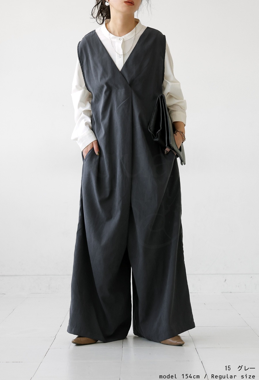 美品　patterntorso　パターントルソー　antiqua　オールインワン サロペット レディース ボトムス ロング 無地 送料無料・再販