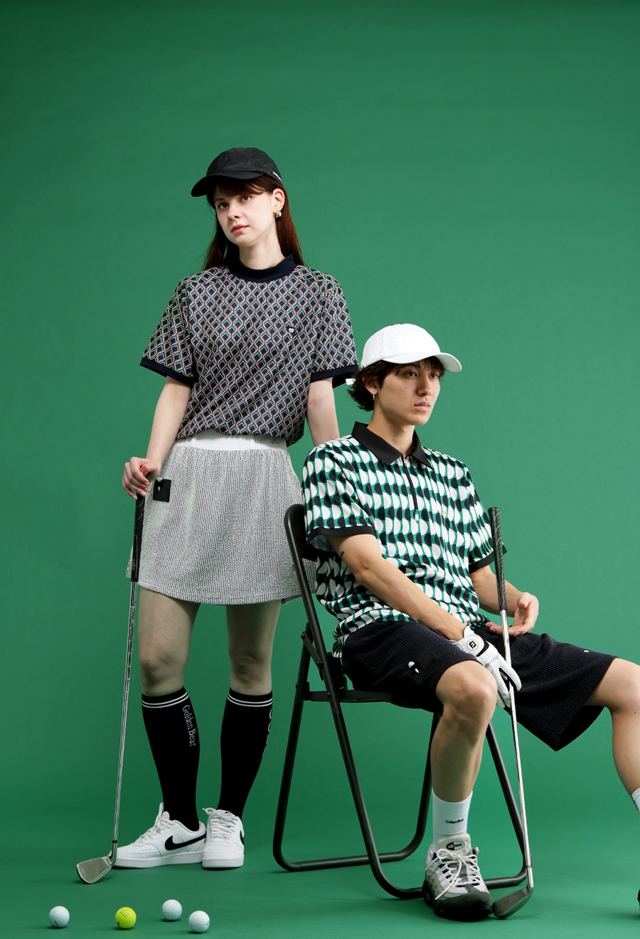 【受注生産品】 ジオメトリック柄Tシャツ メンズ ゴルフウェア 半袖 送料無料・6 メンズウェア