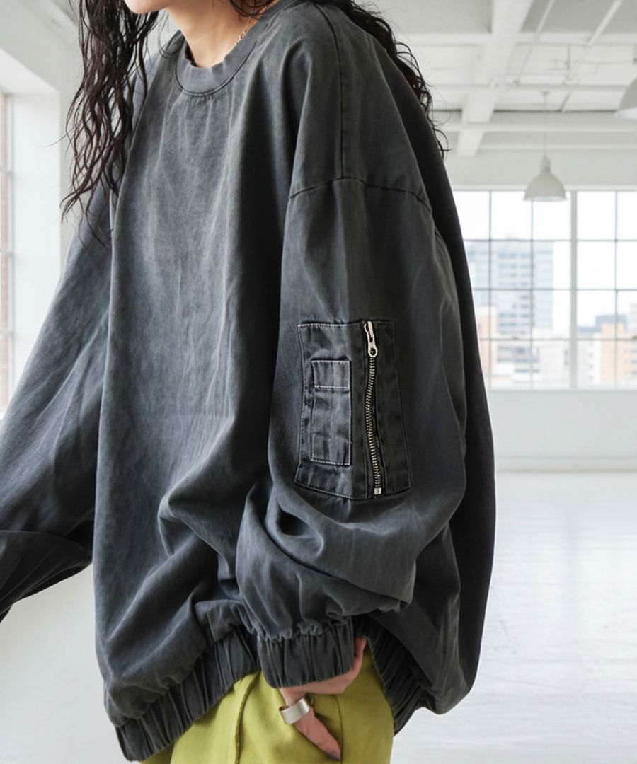 d.i.a. 長袖 ミリタリー トップス Y2K MA-1風 ミリタリートップス レディース 長袖 送料無料・メール便不可