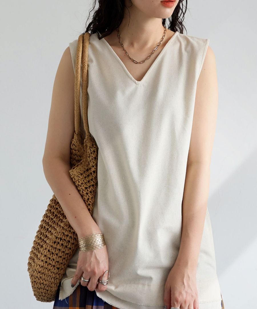 春支度、先行フェア【20％OFF】特別送料無料 育てるリネン タンク