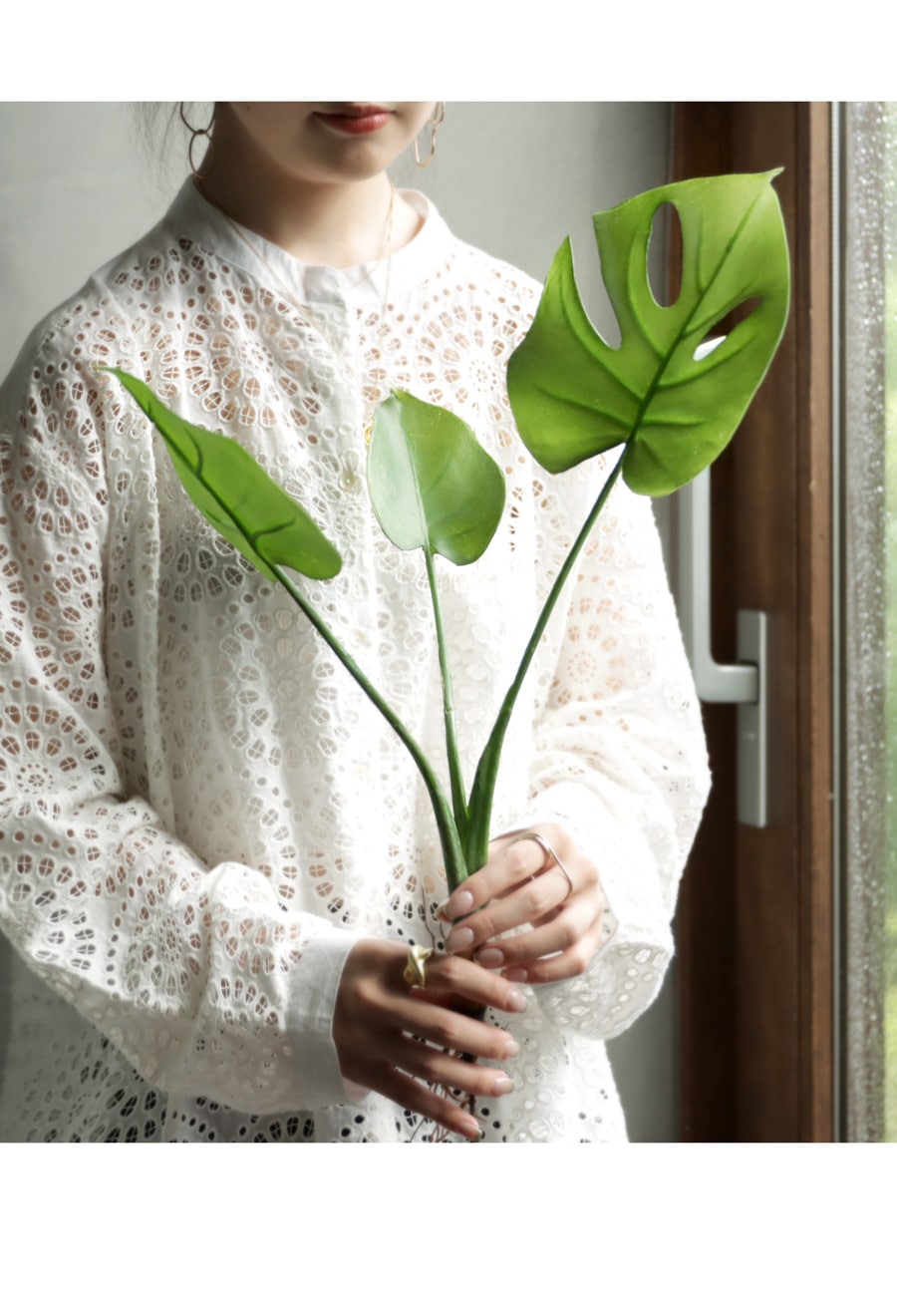 フェイクモンステラ 観葉植物 インテリア 造花 根付き リアル ・メール