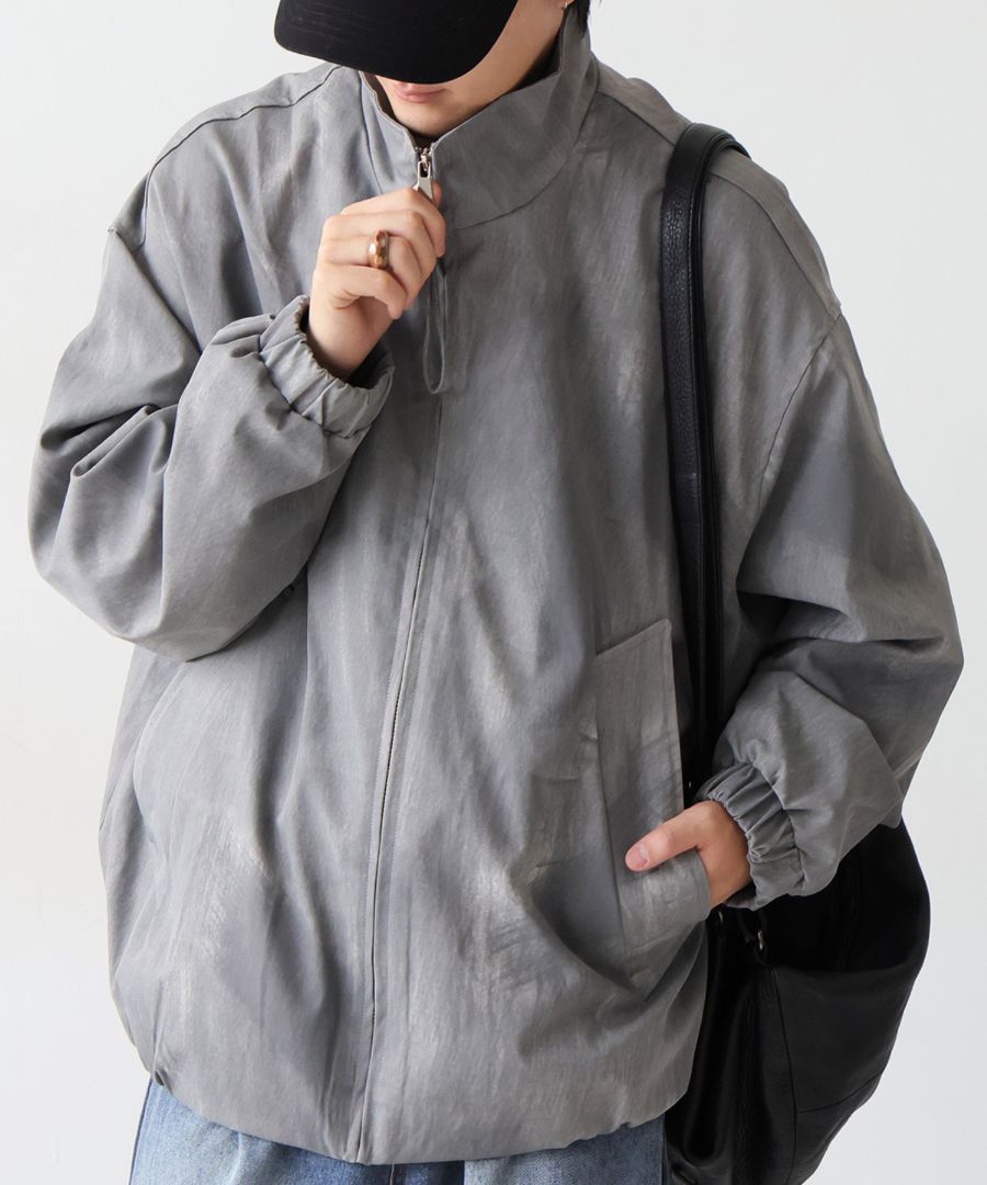 スタンドカラー ブルゾン メンズ 長袖 ゆったり 送料無料・メール便