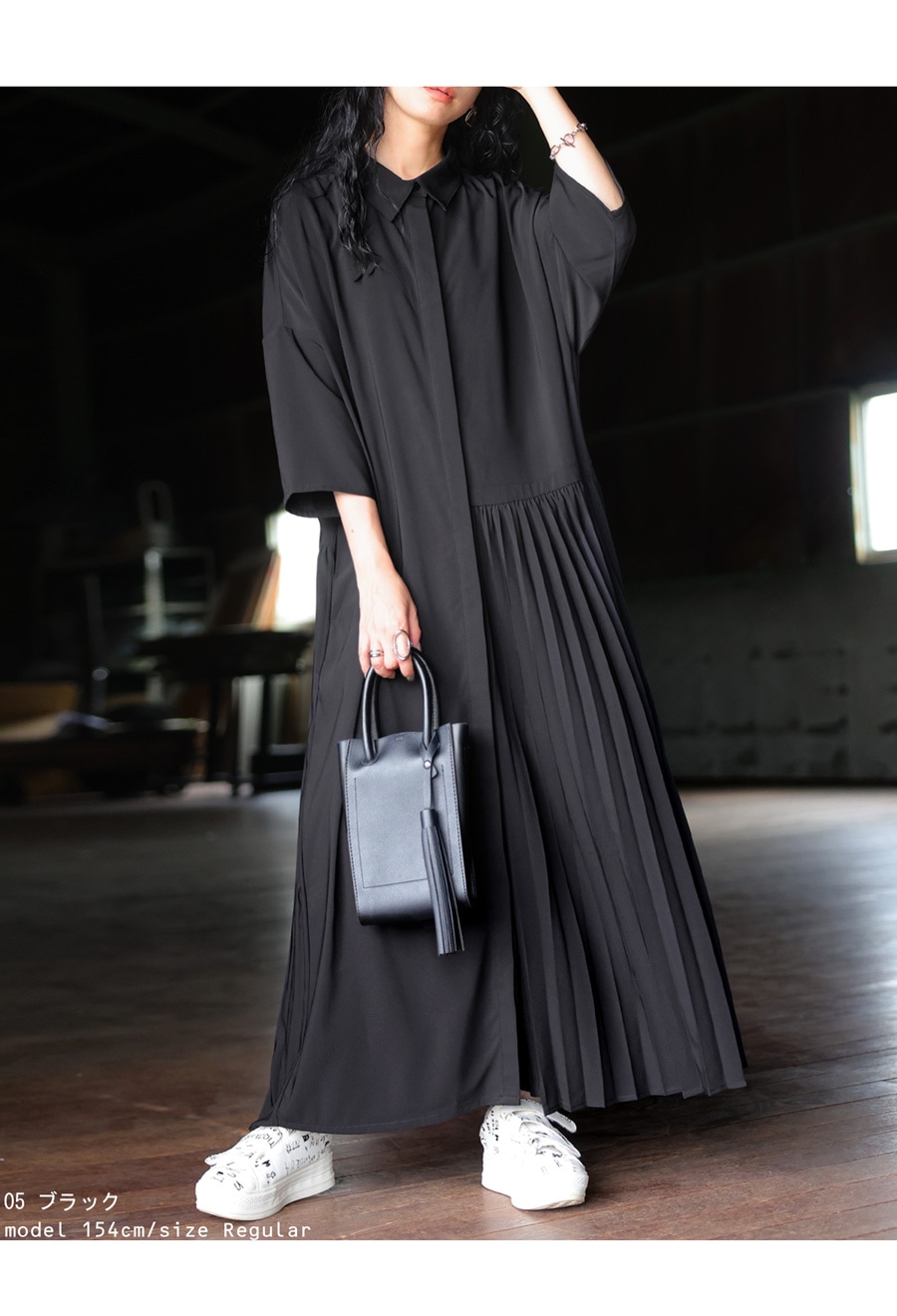 慈雨】チェック柄のアシンメトリー変形ワンピース センソユニコ HOT