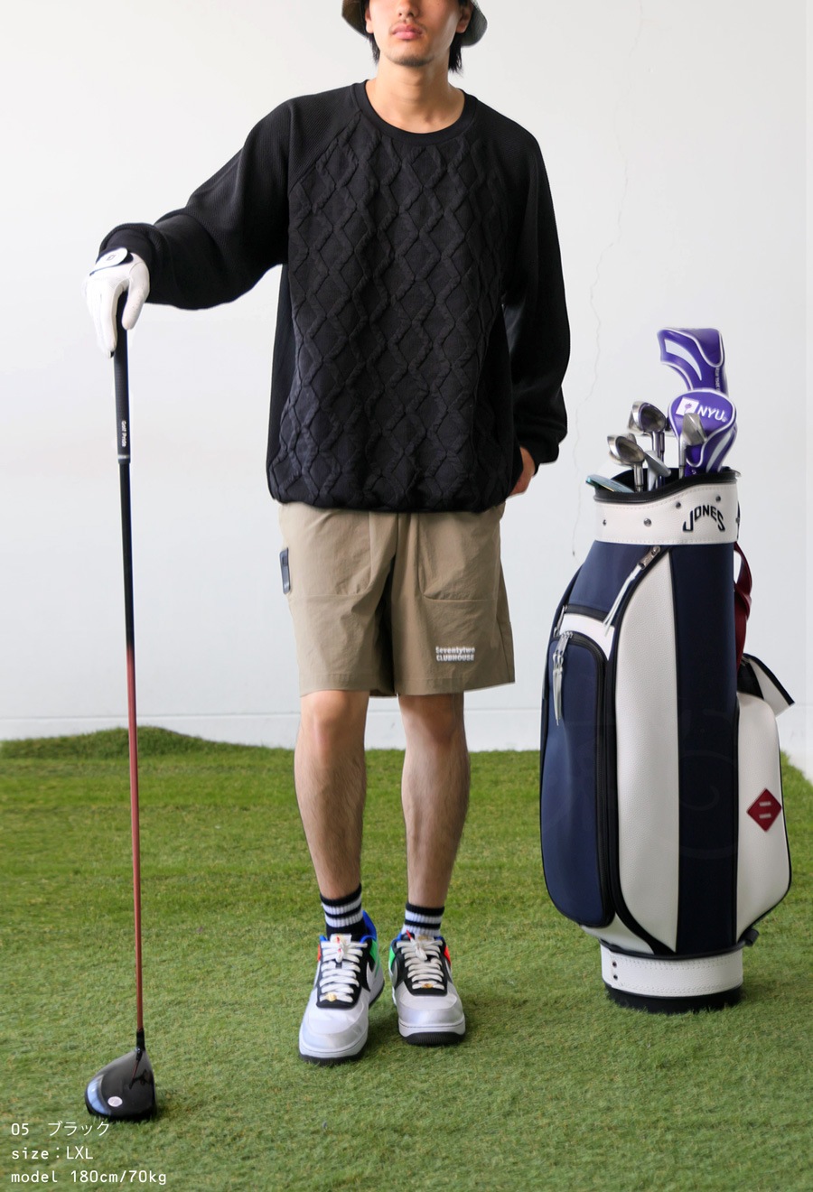ANTIQUA GOLF×STCH 配色トップス メンズ 送料無料・再再販。(100