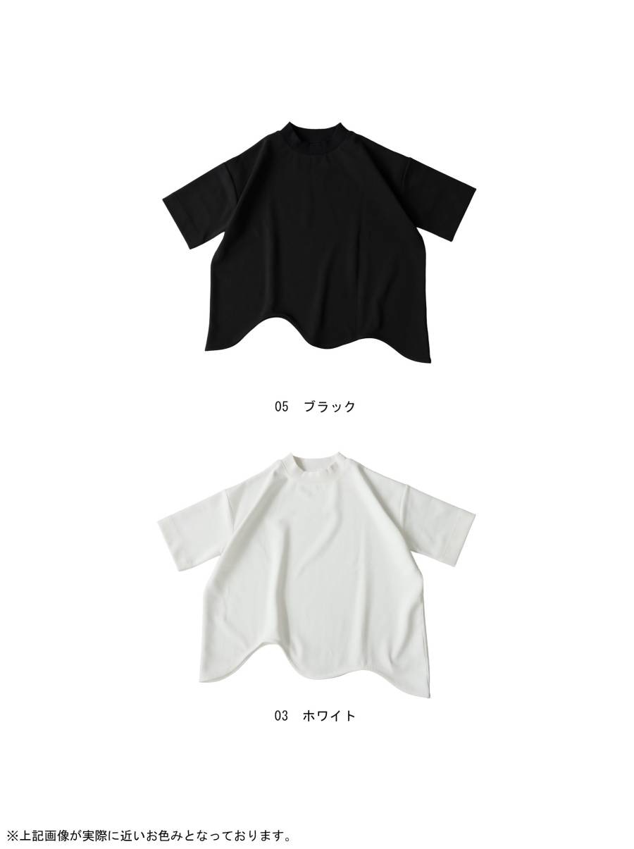 垢抜け美人 Tシャツ レディース 半袖 無地 カットソー モックネック