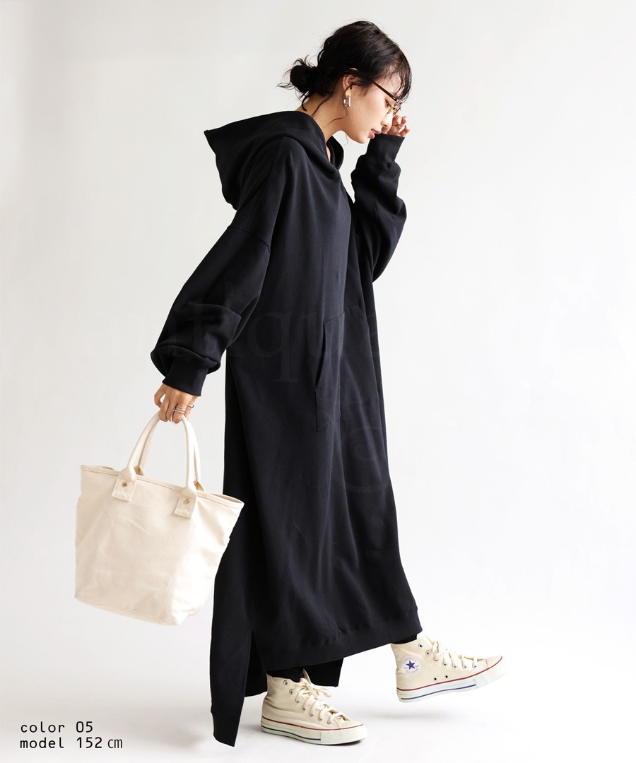 フード付き 裏毛ワンピース ワンピース レディース 送料無料・再販