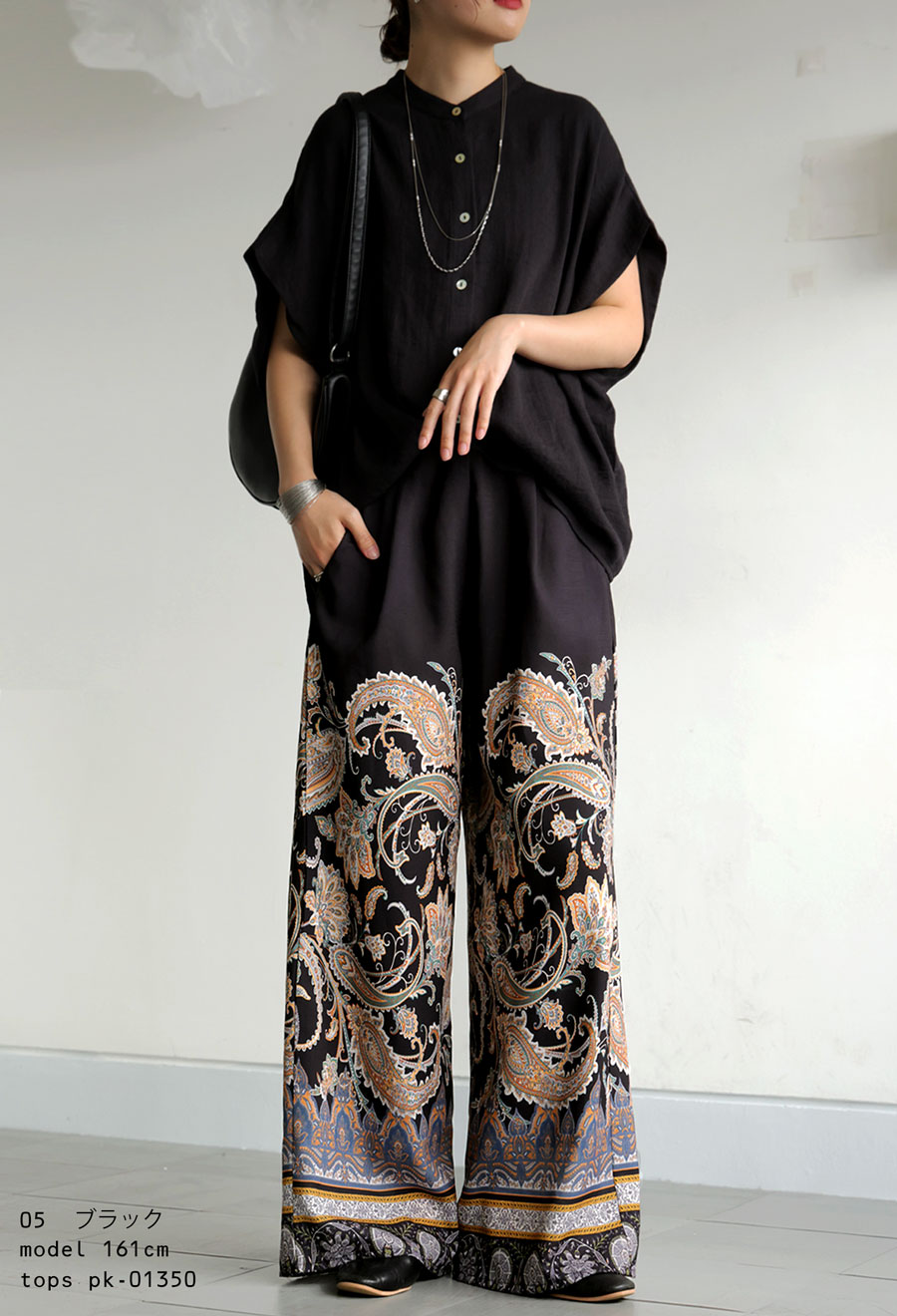 tightbooth ベロア ペイズリー柄パンツ Lサイズ TIGHTBOOTH/RIPPLE PAISLEY BALLOON PANTS（Black）［ペイズリー