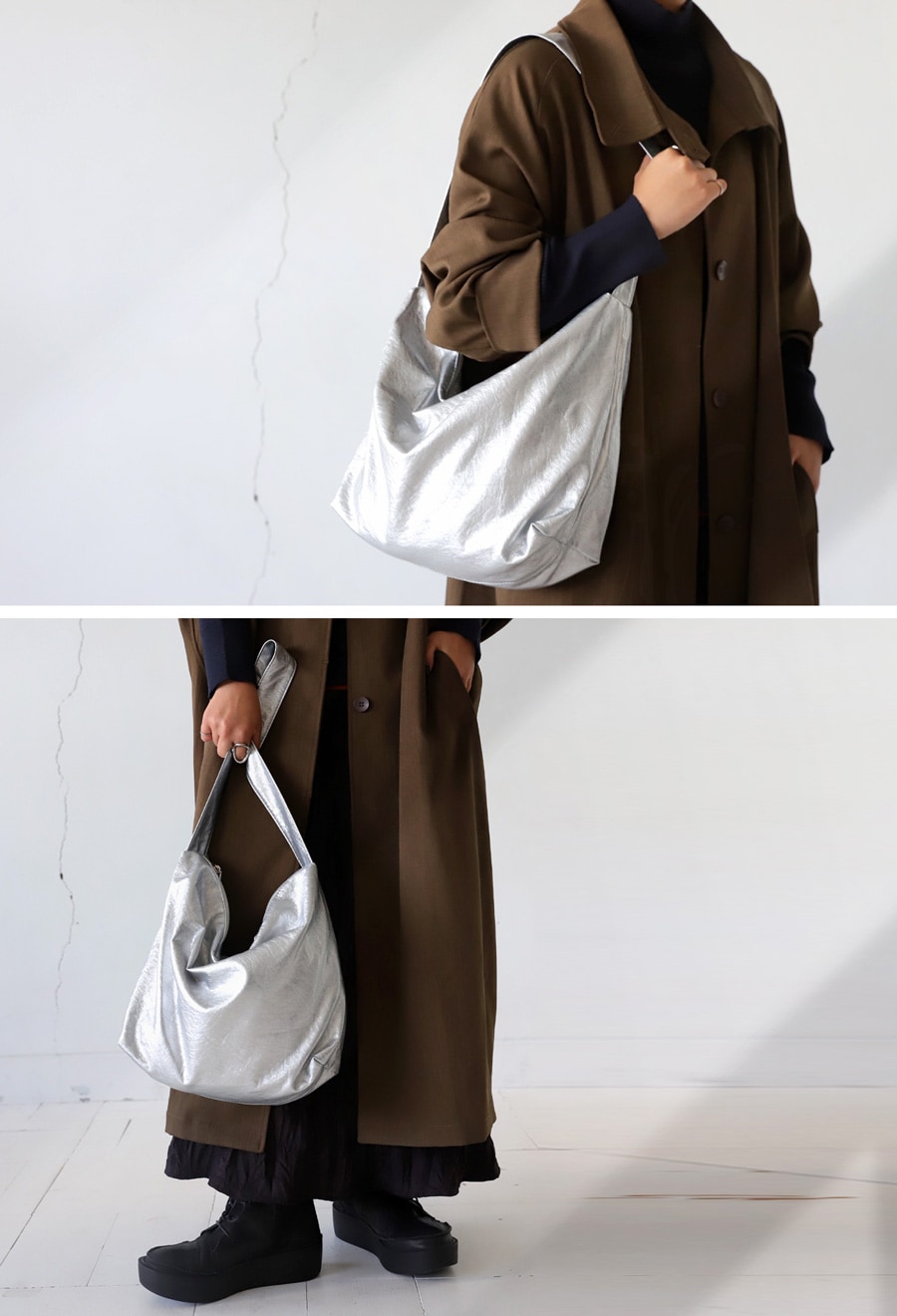 シルバーショルダーバッグ バッグ レディース 鞄 送料無料・再再販