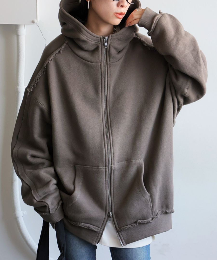 裏毛 Wジップ パーカー レディース 綿100 長袖 送料無料・再入荷