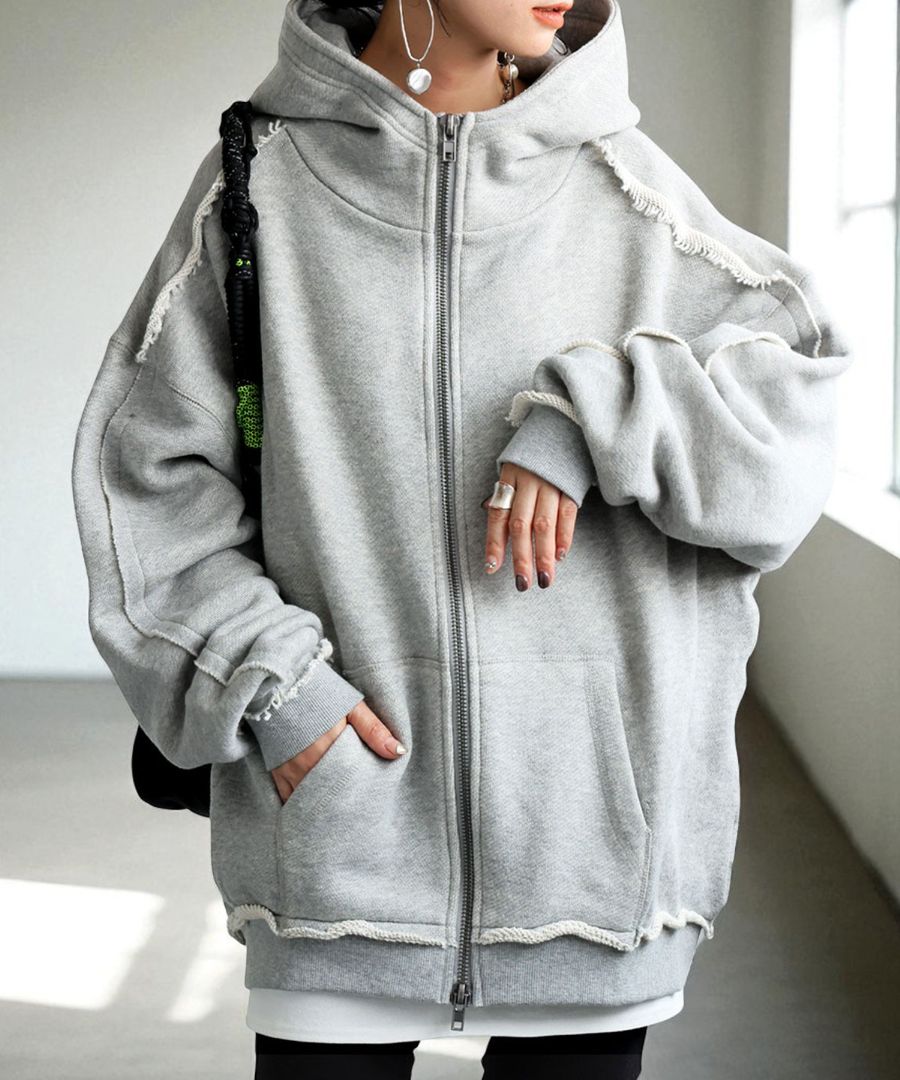 超美品】M'S GRACY ウール100% ダブルジップ 長袖パーカー ダブル ジップ