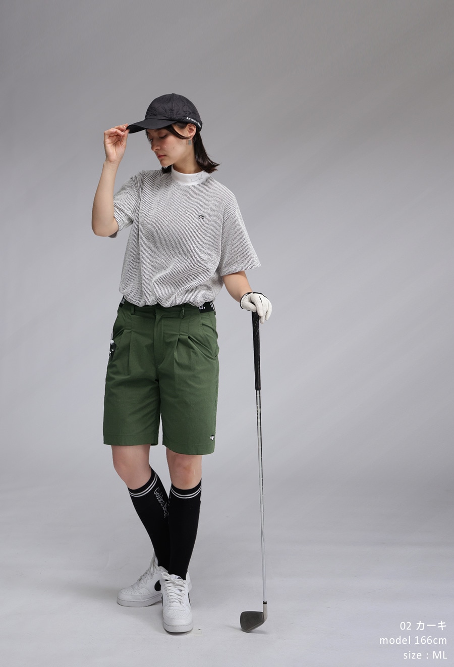 ジーフォア ゴルフ G/FORE GOLF Mサイズ ハーフパンツ カーキ トップイズム TopIsm ゴルフショートパンツ レディース ゴルフ