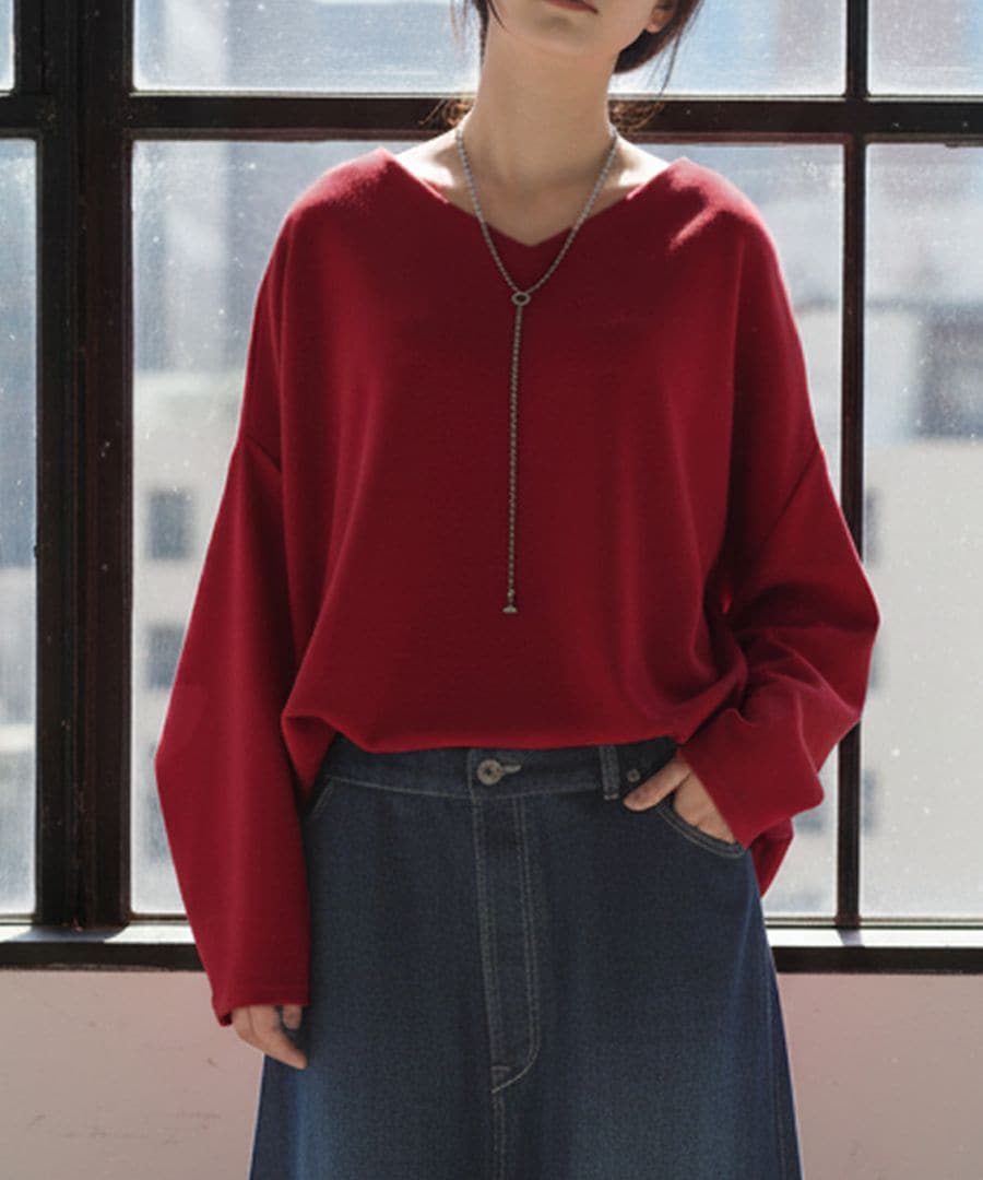 シュッと美 トップス レディース 起毛リブ 長袖 送料無料・再入荷