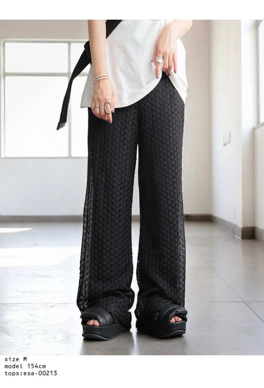 パンツ 「別注」olu'ment×DOORS かぎ編みレースパンツ レディース NEW