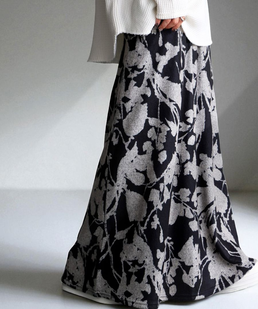 花柄 起毛 フレア スカート レディース ロング 送料無料・再入荷 (500