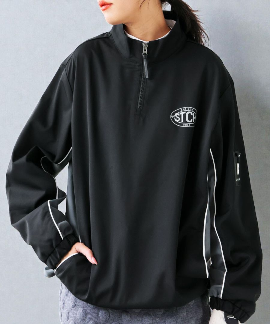 ANTIQUA GOLF×STCH ハーフジップトップス レディース 送料無料