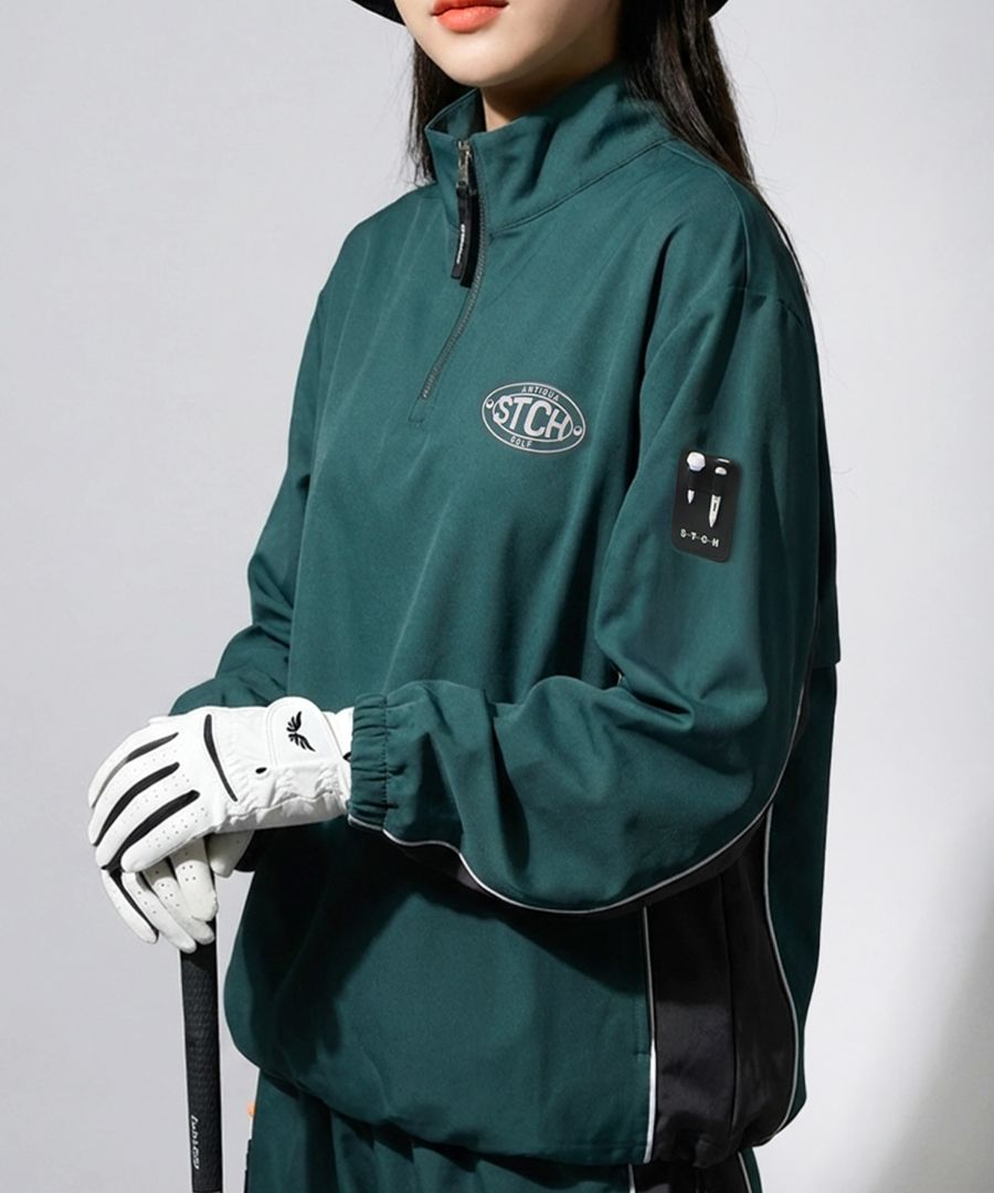 ANTIQUA GOLF×STCH ハーフジップトップス レディース 送料無料